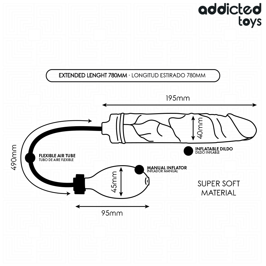 ADDICTED TOYS - Oppblåsbar Dildo Modell 4