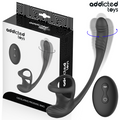 ADDICTED TOYS - Penisring med Vibrasjon, 360° Rotasjon og Pungstimulator