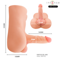 INTENSE Deep Touch - Damien Torso med Realistisk Dildo, Støtende og Vibrerende – med Fjernkontroll