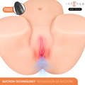 INTENSE Deep Touch - Ginger Vaginal Masturbator med Sug, Varme, Vibrasjon og Lyd – med Fjernkontroll