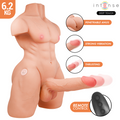 INTENSE Deep Touch - Marty Torso med Anus og Realistisk Dildo, Støtende og Vibrerende – med Fjernkontroll