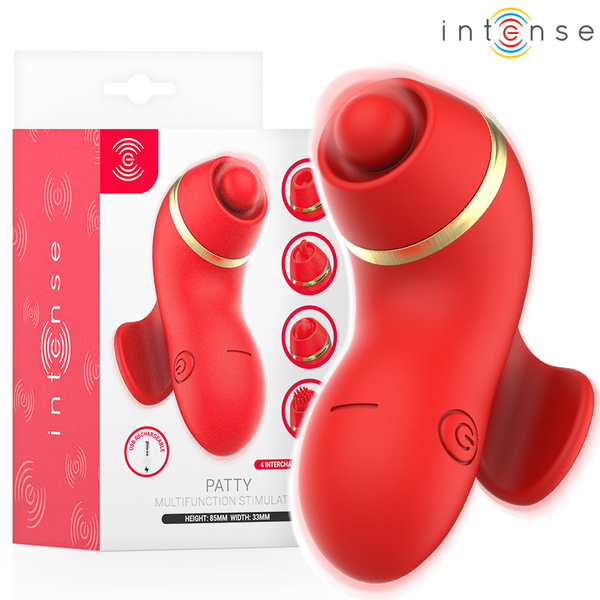 INTENSE - Patty Klitorisstimulator med 4 hoder, sug, tapping & tunge