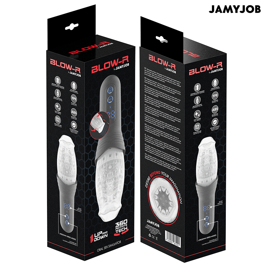 JAMYJOB - Blow-R Masturbator med støt & rotasjon