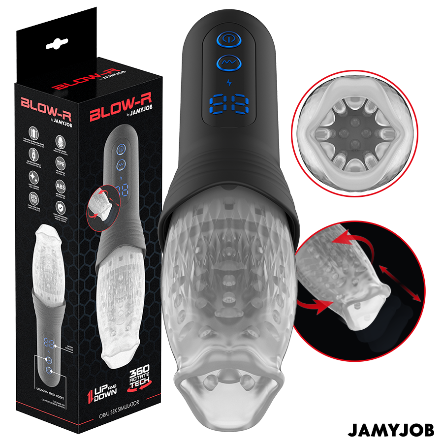 JAMYJOB - Blow-R Masturbator med støt & rotasjon