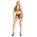 LEG AVENUE - Blonde-BH + Truse med Hofteholdere