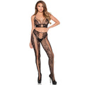 LEG AVENUE - Croptopp + Leggings i Netting og Blonde