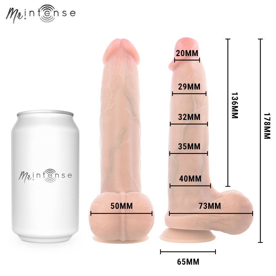 Mr Intense - Bruce S realistisk dildo med baller 17,8 cm