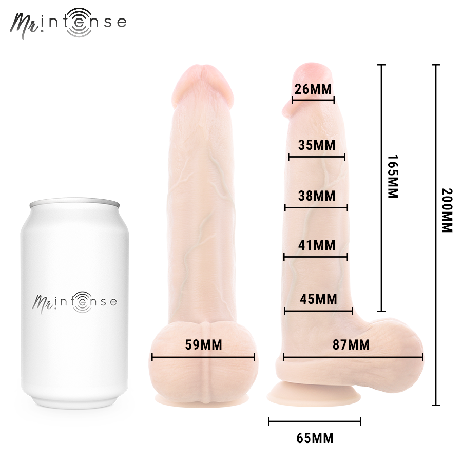 Mr Intense - Bruce M realistisk dildo med baller 20 cm