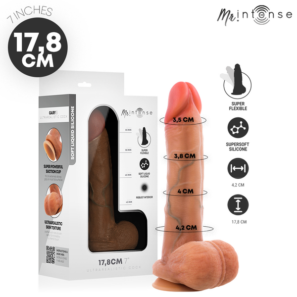 Mr Intense - Gary S realistisk dildo med baller 17,8 cm
