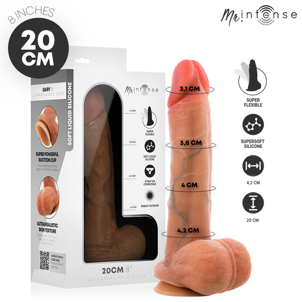 Mr Intense - Gary M realistisk dildo med baller 20 cm