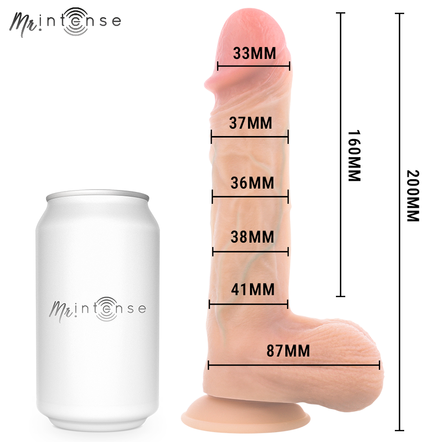 Mr Intense - Logan realistisk vibrator med varme og fjernkontroll 20 cm