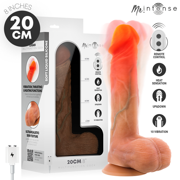 Mr Intense - Logan realistisk vibrator med varme og fjernkontroll 20 cm