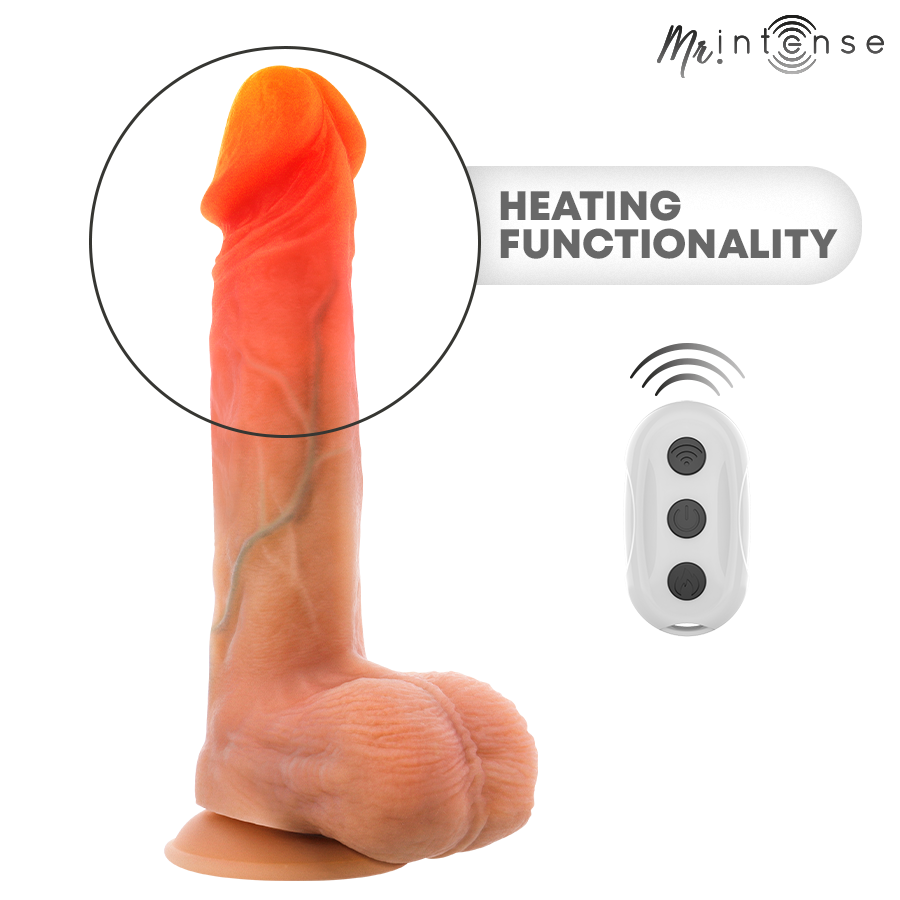 Mr Intense - Logan realistisk vibrator med varme og fjernkontroll 20 cm