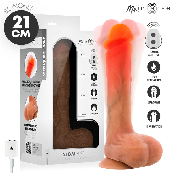 Mr Intense - Bradley realistisk vibrator med varme og fjernkontroll 21 cm