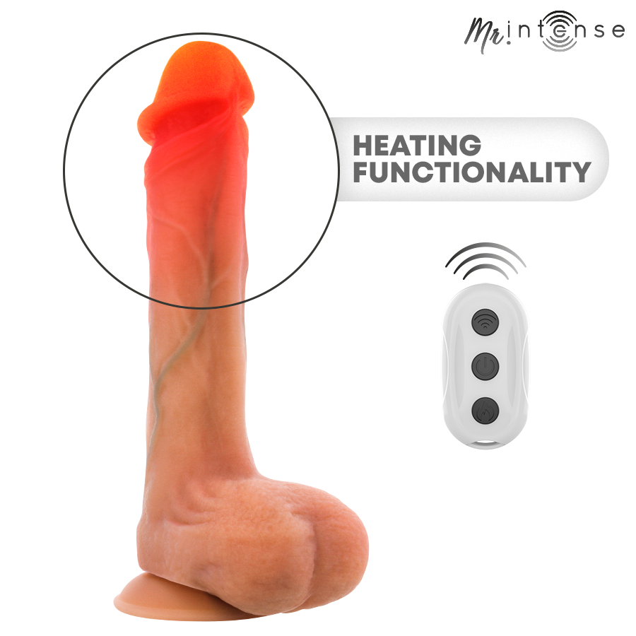 Mr Intense - Bradley realistisk vibrator med varme og fjernkontroll 21 cm