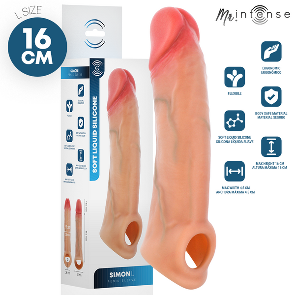Mr Intense - Simon L penissleeve 16 cm