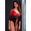 PASSION - Bodystocking i Netting Sort/Rød