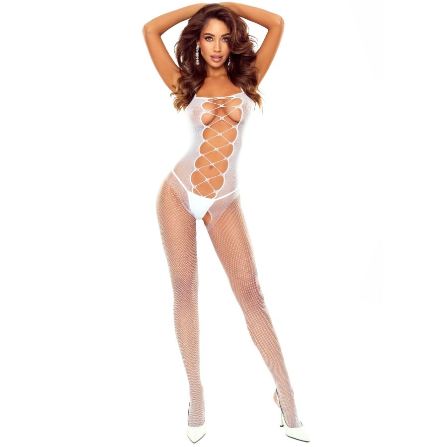 PASSION - Bodystocking i blonde Hvit