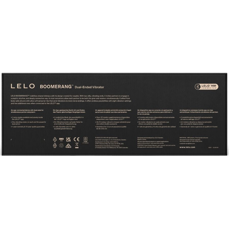 LELO - Boomerang Dobbeltvibrator Korallrød