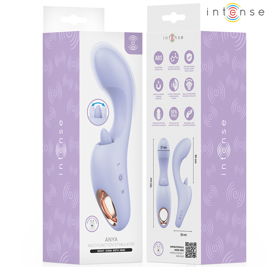 INTENSE - Anya Vibrerende Stimulator med Roterende Bevegelse Lavendel