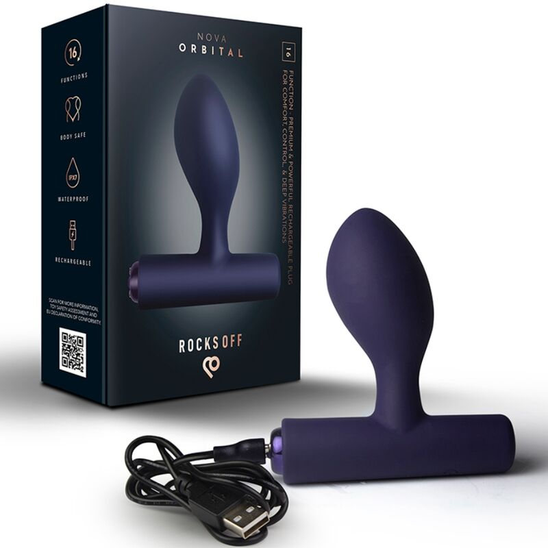 ROCKS-OFF - Nova Orbital Oppladbar Premium Analplugg 16 Funksjoner