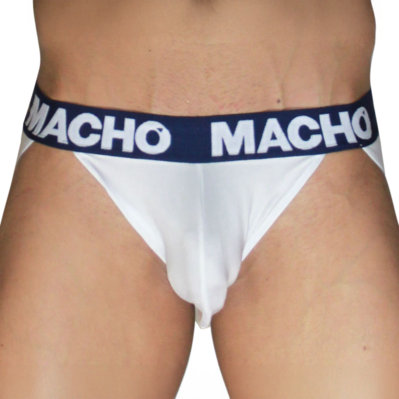 MACHO - Jockstrap Hvit + Marineblå