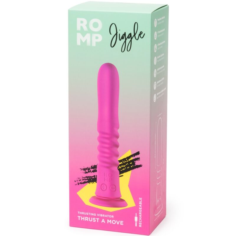 ROMP - Jiggle Støtende Vibrator med Sugekopp