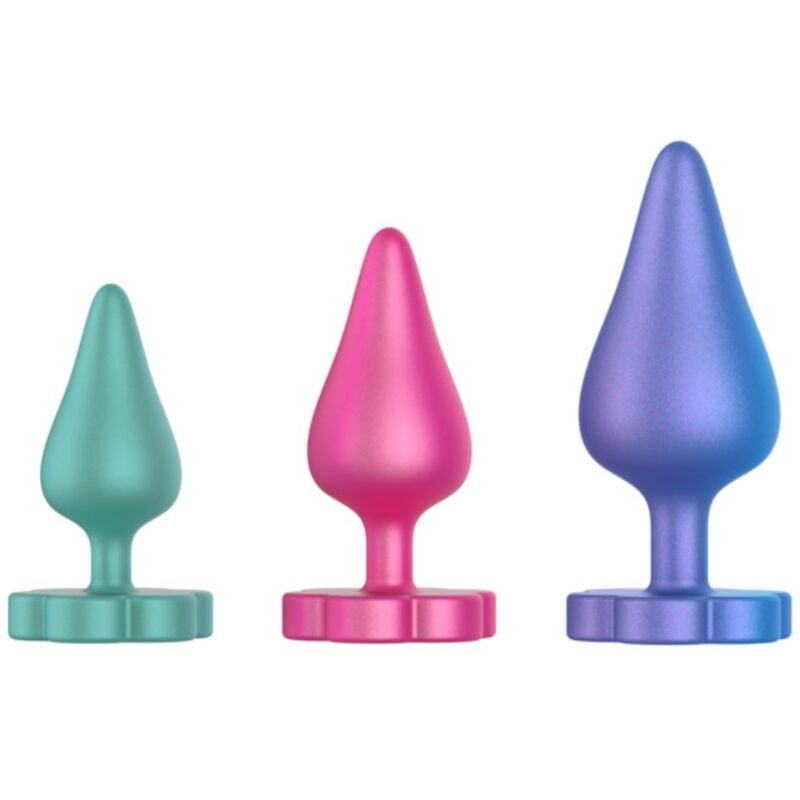 ROMP - Luster Analtreningssett S/M/L med blomsterbase