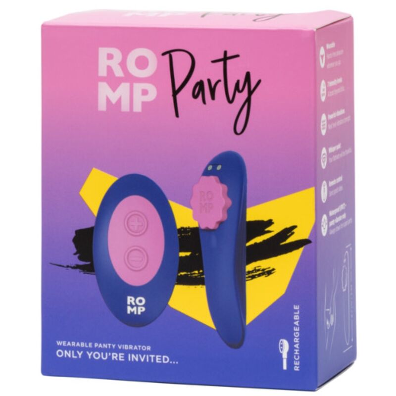 ROMP - Party Magnetisk vibrerende trusevibrator med fjernkontroll