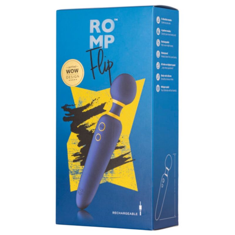 ROMP - Flip Vibrerende massasjestav 10 moduser