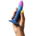 ROMP - Piccolo Silikondildo med Sugekopp Trefarget 14 cm