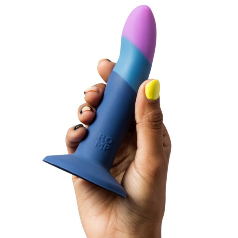 ROMP - Piccolo Seletøy + Silikondildo med Sugekopp Trefarget 14 cm