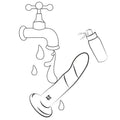ROMP - Dizi Silikondildo med Sugekopp Trefarget 18 cm