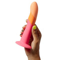 ROMP - Dizi Silikondildo med Sugekopp Trefarget 18 cm