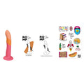 ROMP - Dizi Silikondildo med Sugekopp Trefarget 18 cm
