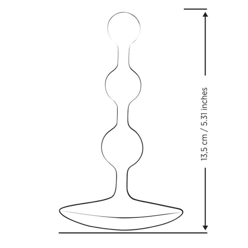 ROMP - Amp Fleksible Silikon Analkuler Lilla 13,5 cm
