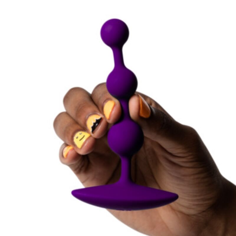 ROMP - Amp Fleksible Silikon Analkuler Lilla 13,5 cm