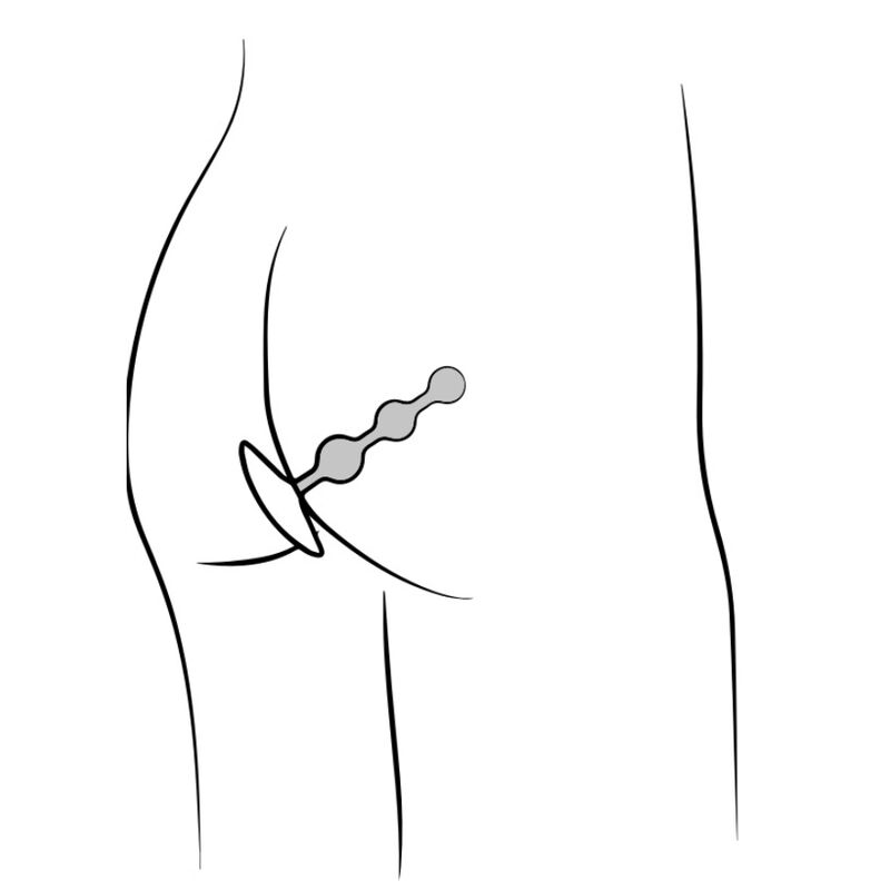 ROMP - Amp Fleksible Silikon Analkuler Lilla 13,5 cm