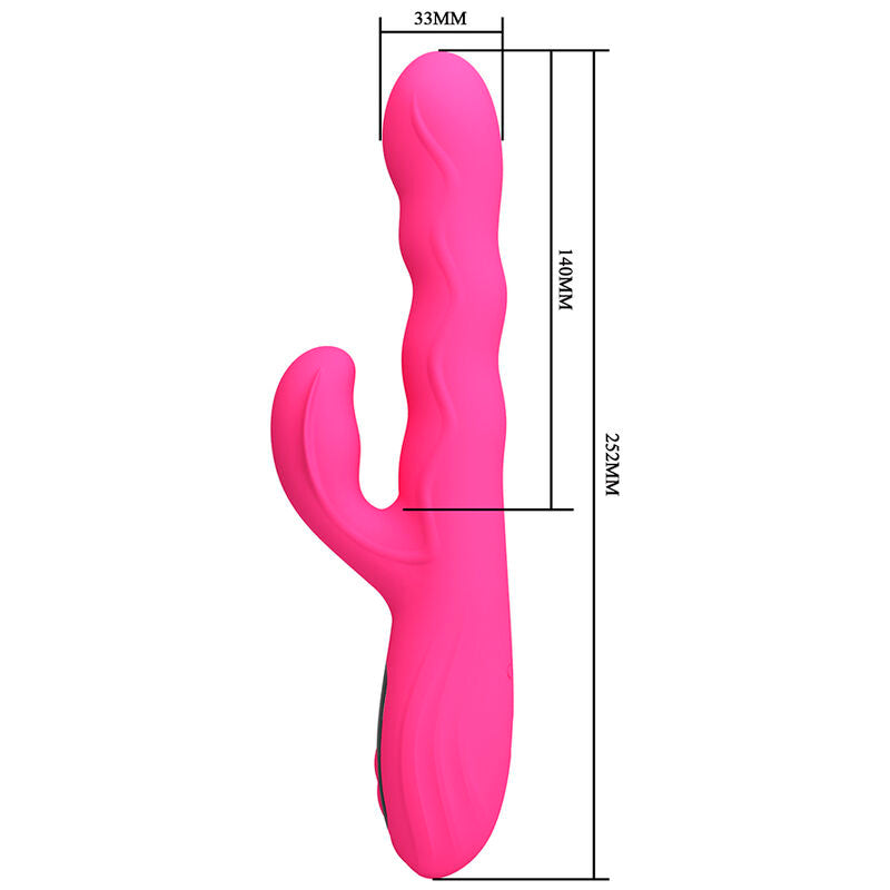 PRETTY LOVE - Winters Multifunksjons rabbitvibrator med LED