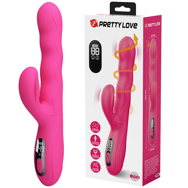 PRETTY LOVE - Winters Multifunksjons rabbitvibrator med LED