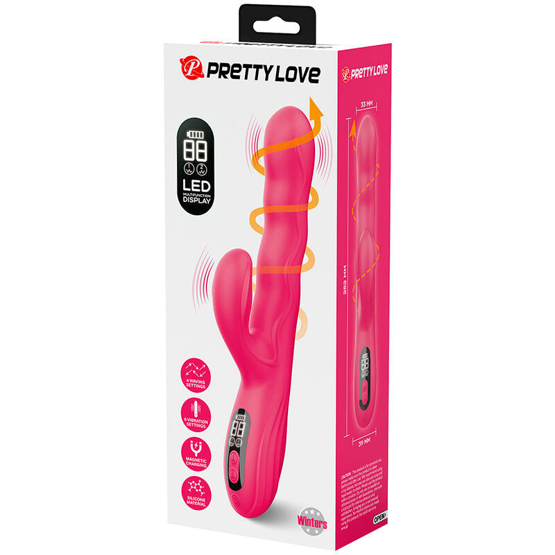 PRETTY LOVE - Winters Multifunksjons rabbitvibrator med LED