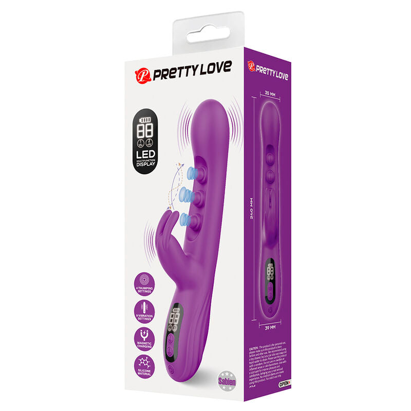PRETTY LOVE - Sabien Rabbitvibrator med tapping & lilla LED