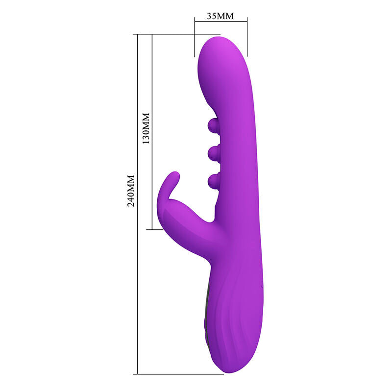 PRETTY LOVE - Sabien Rabbitvibrator med tapping & lilla LED