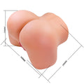 CRAZY BULL - Julia XXL Dobbel vibrerende masturbator Vagina & anus Naturfarge