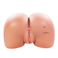 CRAZY BULL - Julia XXL Dobbel vibrerende masturbator Vagina & anus Naturfarge