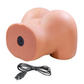 CRAZY BULL - Julia XXL Dobbel vibrerende masturbator Vagina & anus Naturfarge