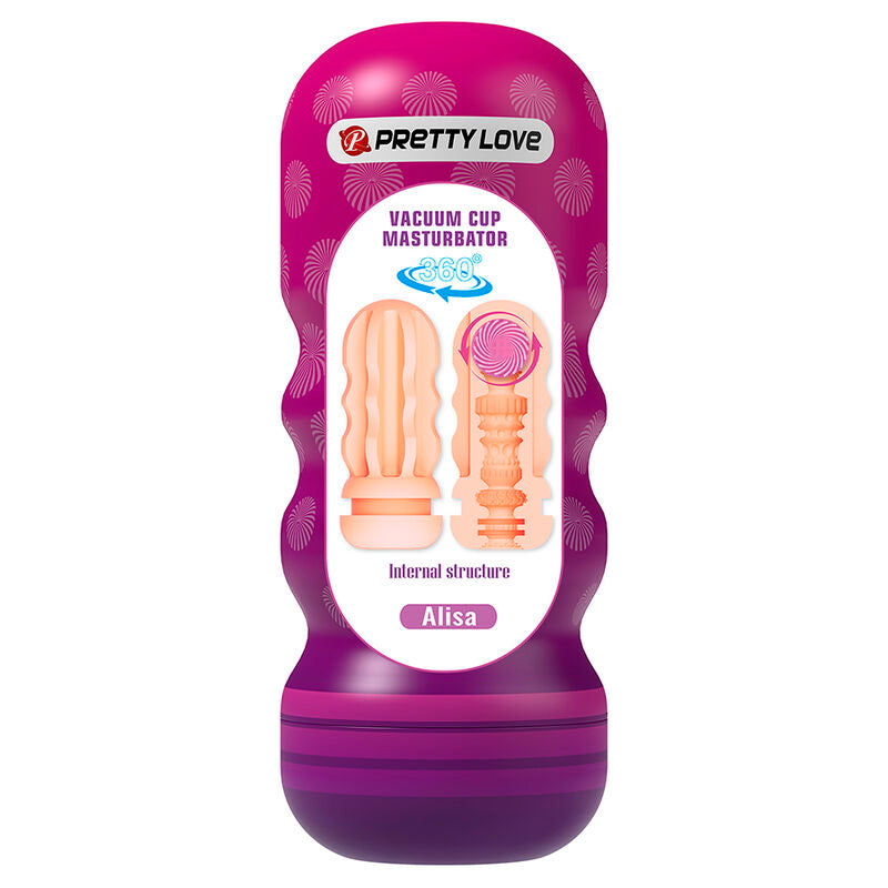 PRETTY LOVE - Vaginal masturbator med sugekopp & innvendige teksturer