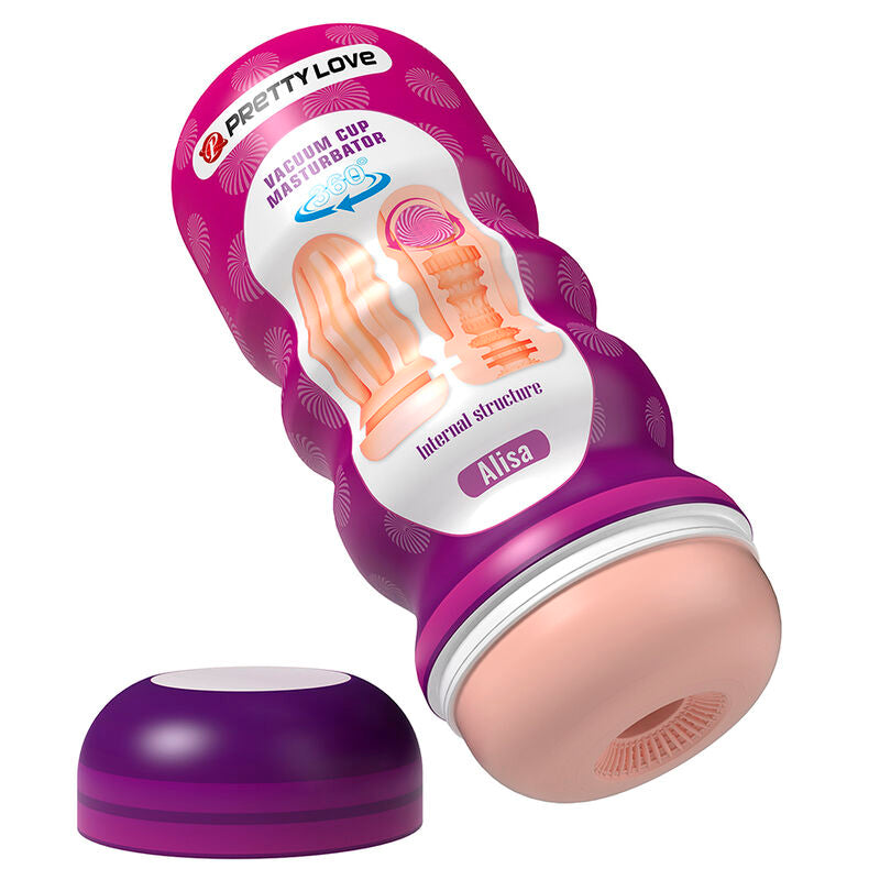 PRETTY LOVE - Vaginal masturbator med sugekopp & innvendige teksturer