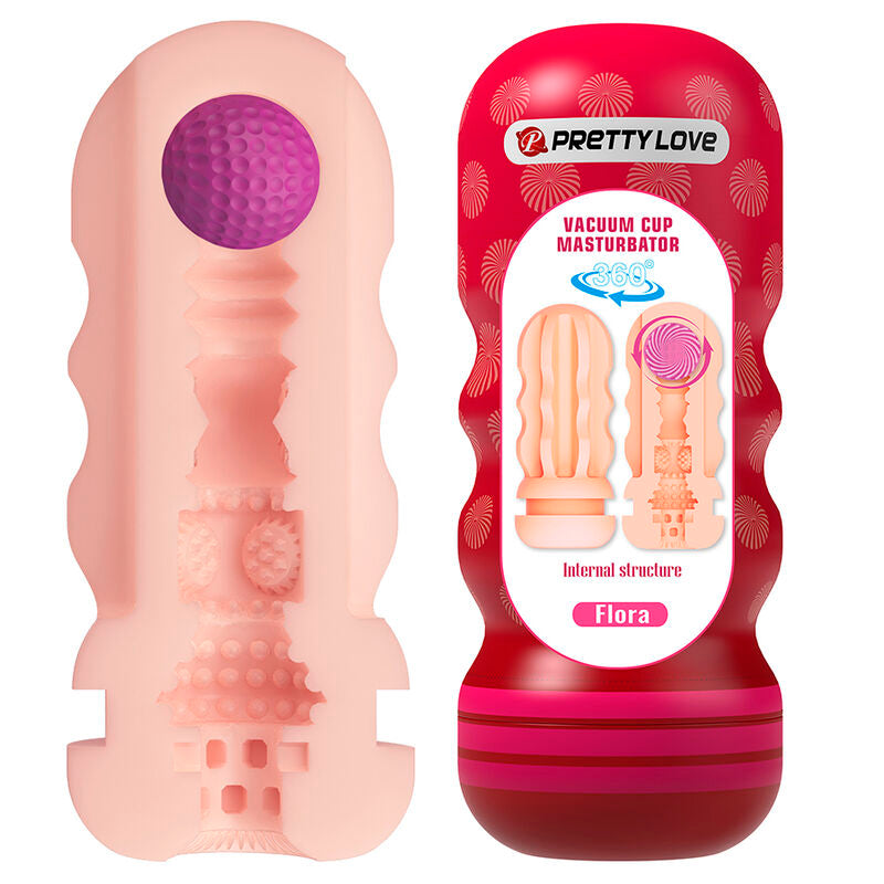PRETTY LOVE - Flora Vagina-masturbator med sugekopp & innvendige teksturer