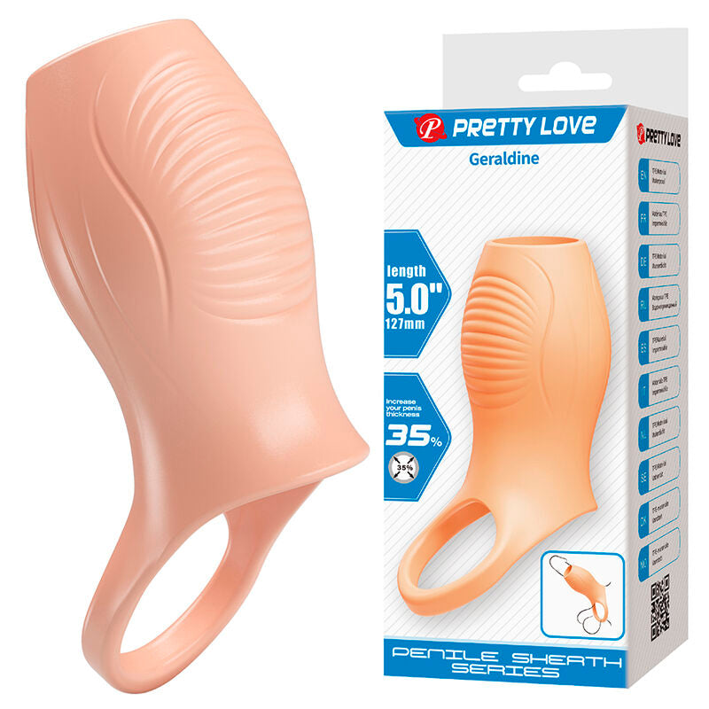 PRETTY LOVE - Geraldine Tykkende penissleeve Naturfarge